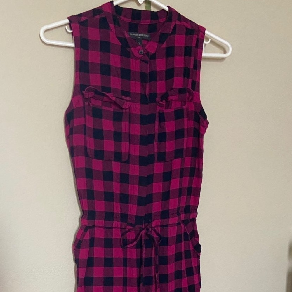 Banana Republic Plaid sleeveless Long Dress